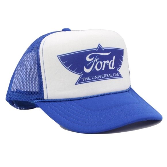 Ford Trucker Hat Vintage Foam Mesh Cap Ford 1912 Logo Hat - Picture 2 of 3